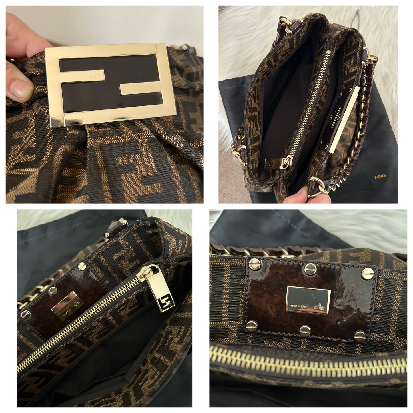 Fendi Mia bag in monogram zucca vintage