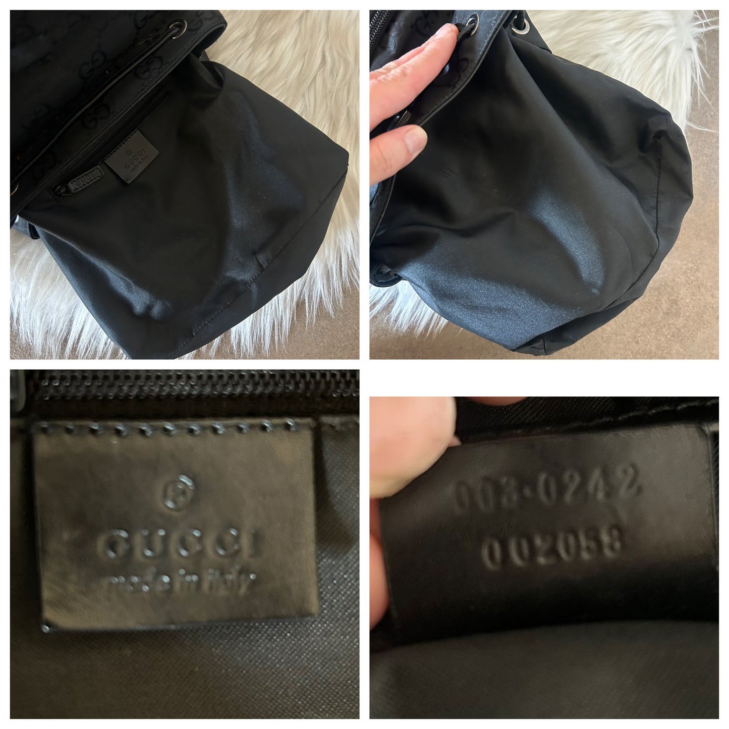 Zainetto Gucci nero in monogram