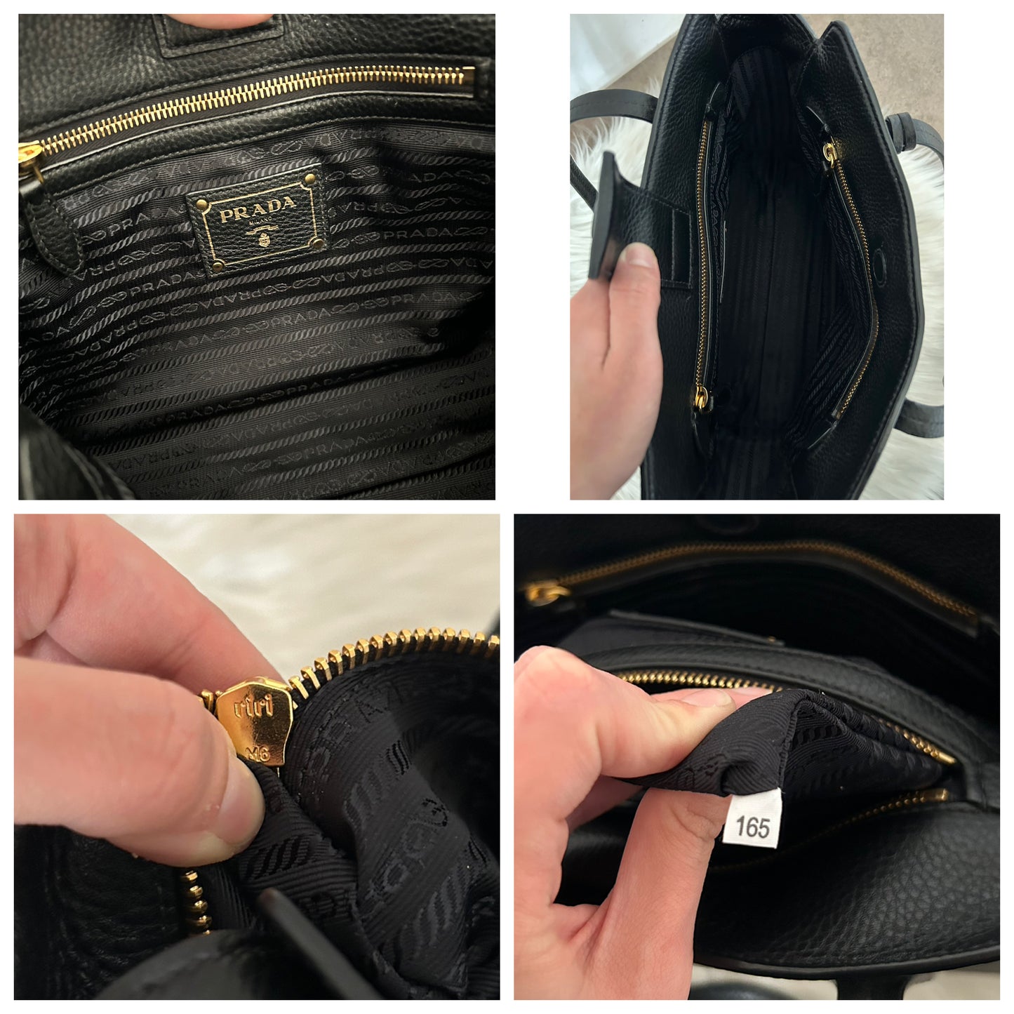 Prada tote in pelle nera
