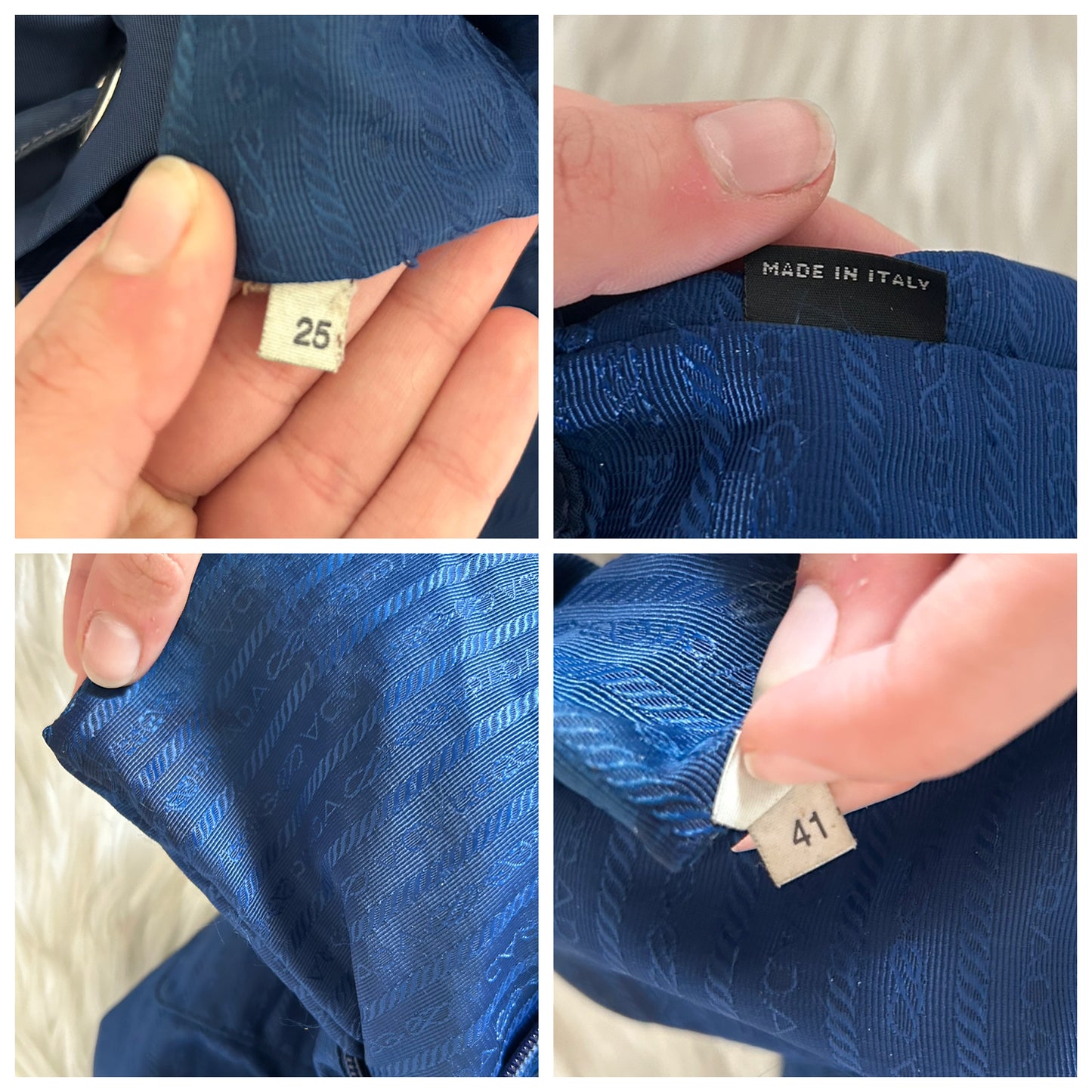 Zaino Prada blu in nylon