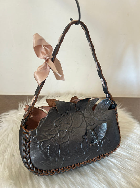 Borsa Valentino Garavani in pelle con fantasia floreale 3D - pezzo unico