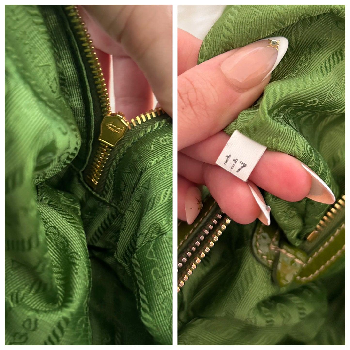 Prada bauletto verde