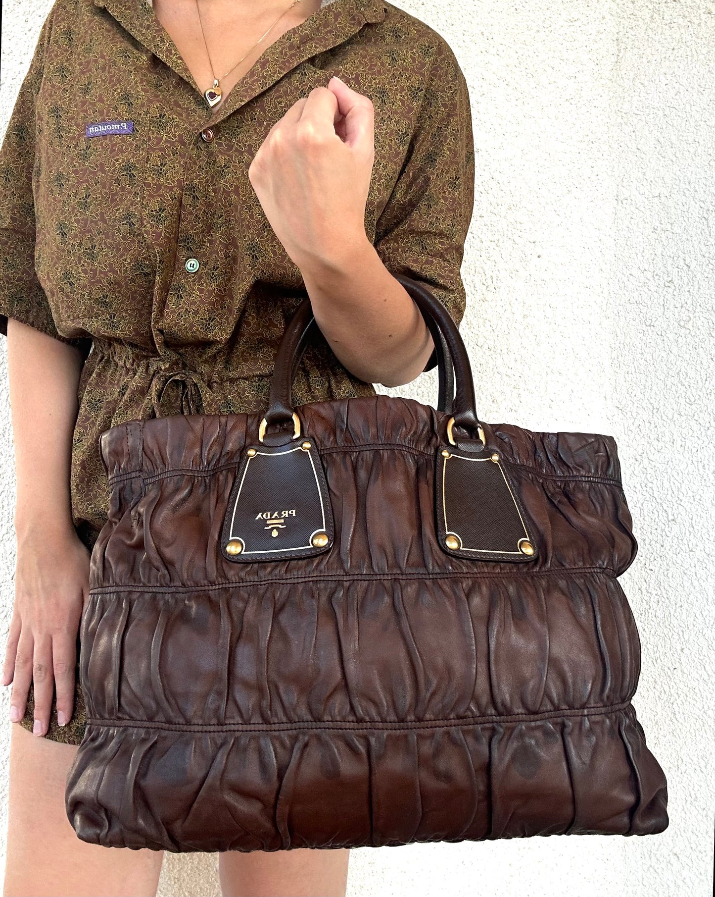 Prada Nappa Gaufrè tote