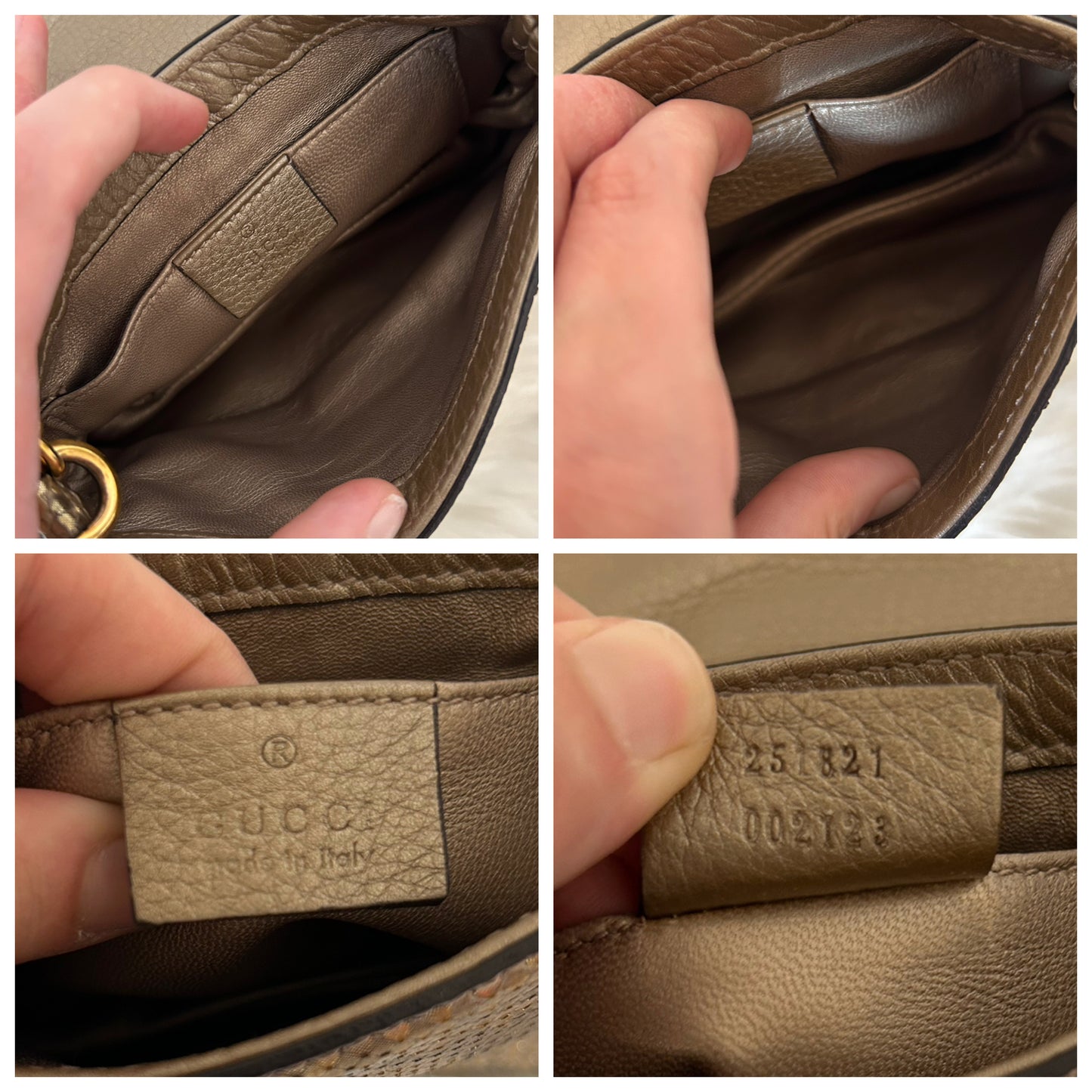 Gucci tracollina in pitone oro