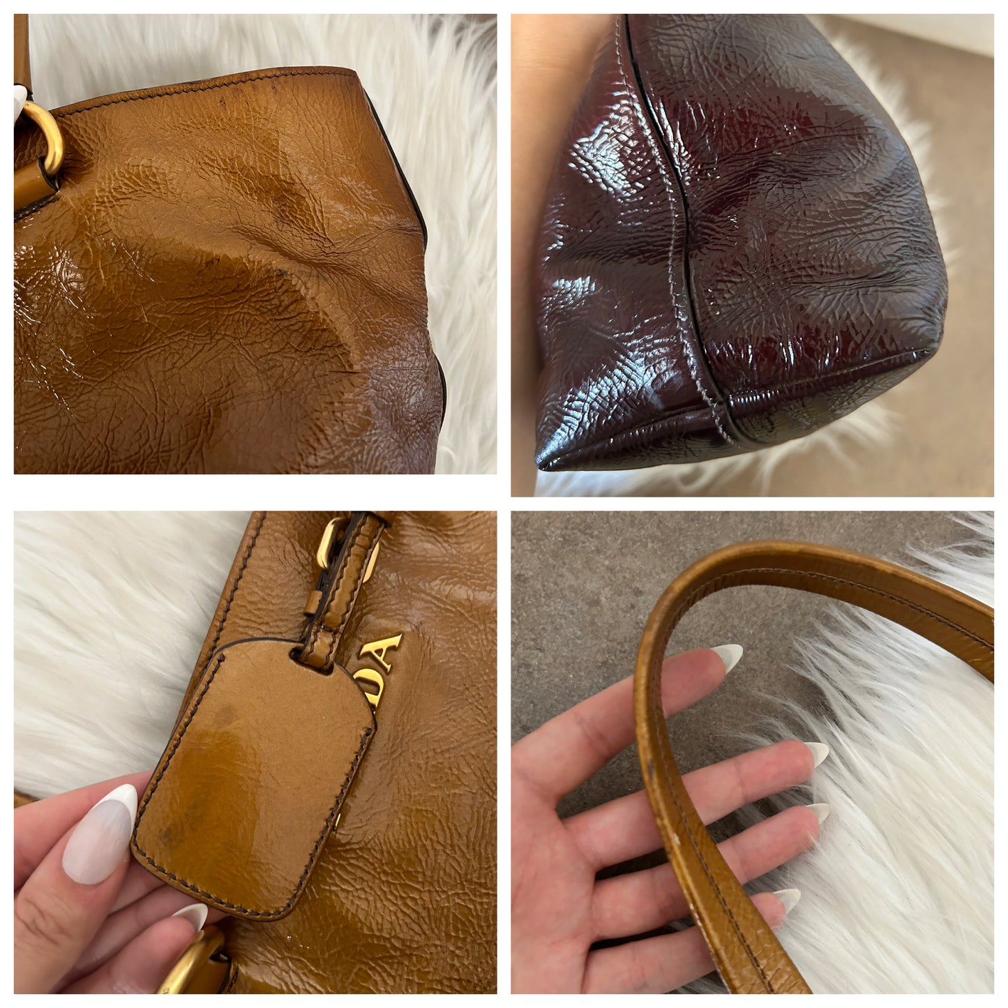 Prada tote bag in vernice