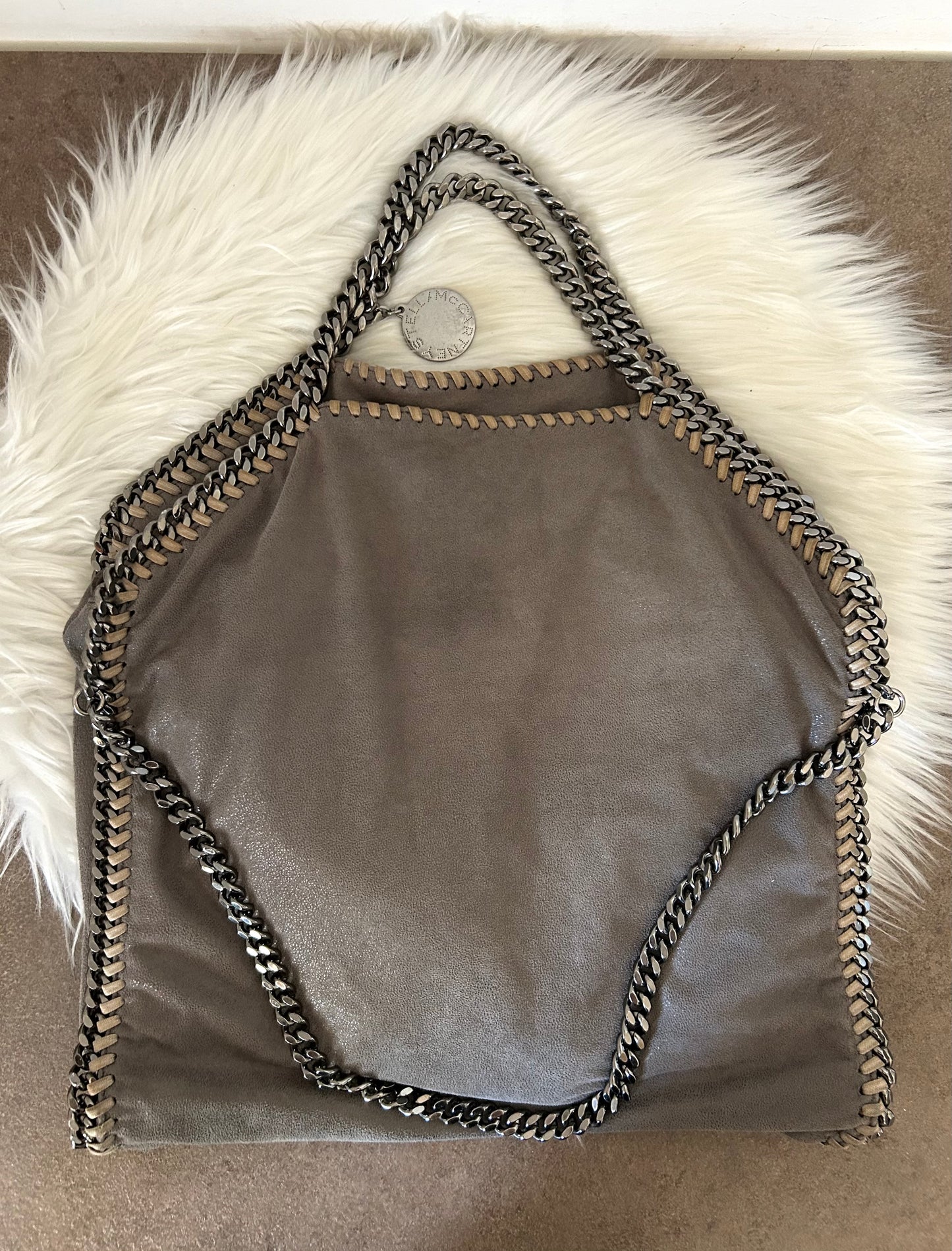 Falabella Stella McCartney grigia triple chain