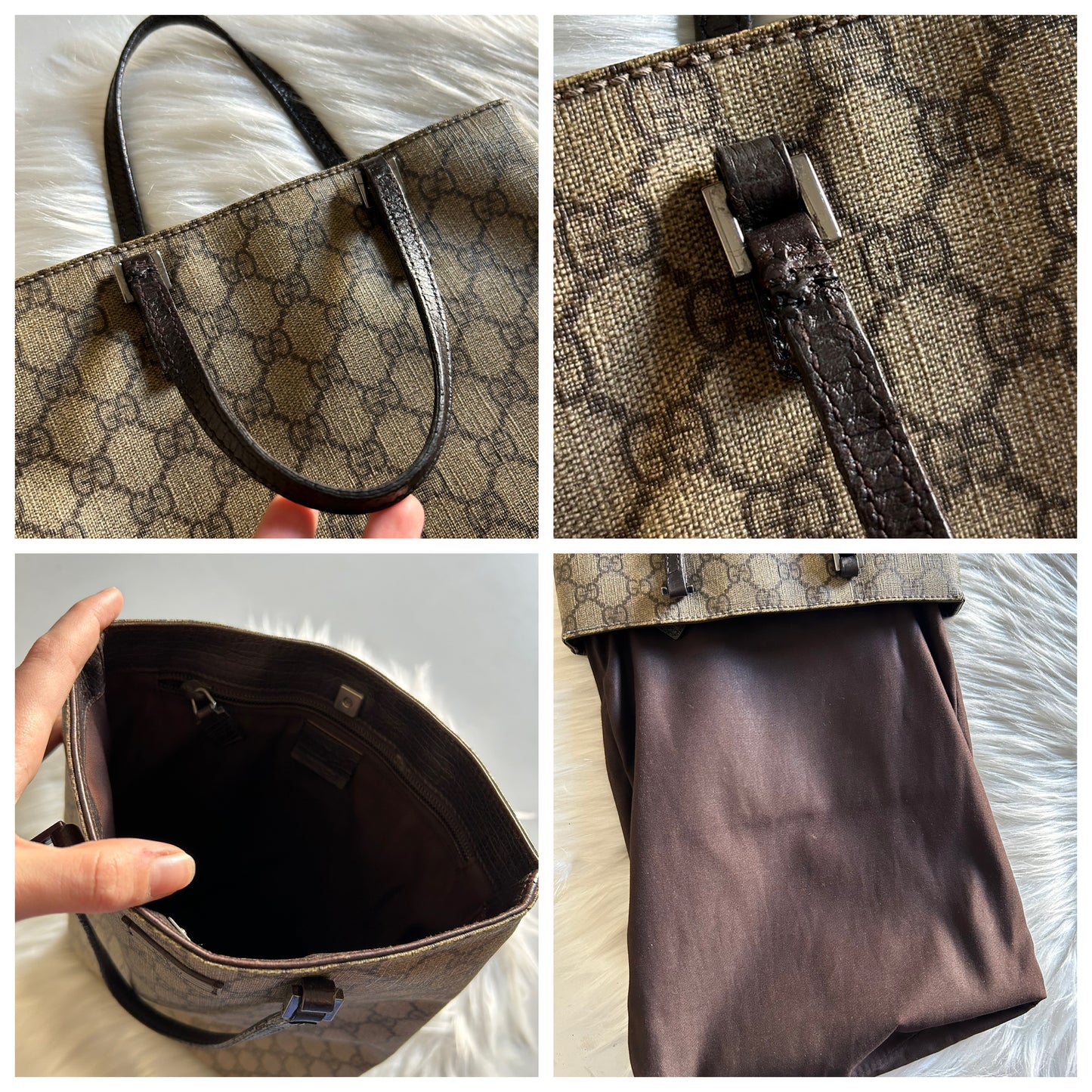 Gucci mini tote in monogram a bustina vintage