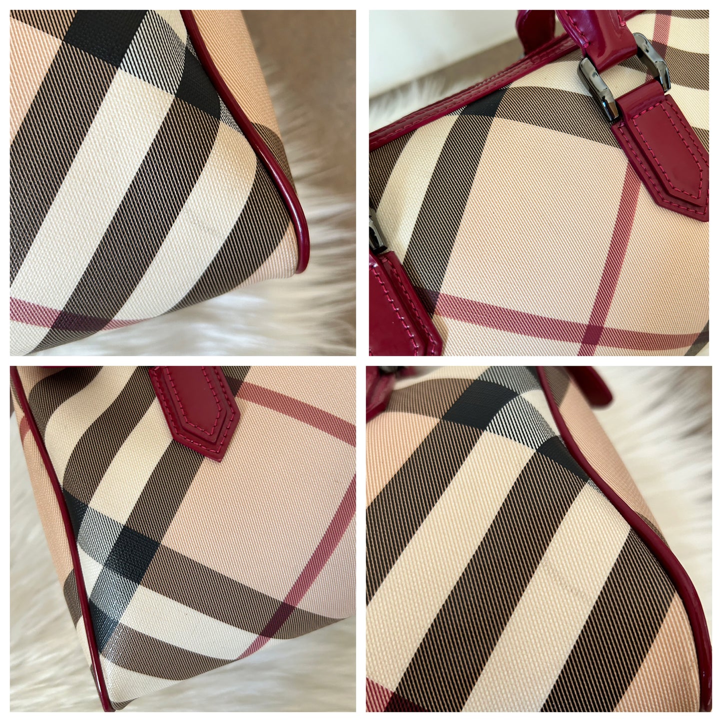 Bauletto Burberry rosso ciliegia