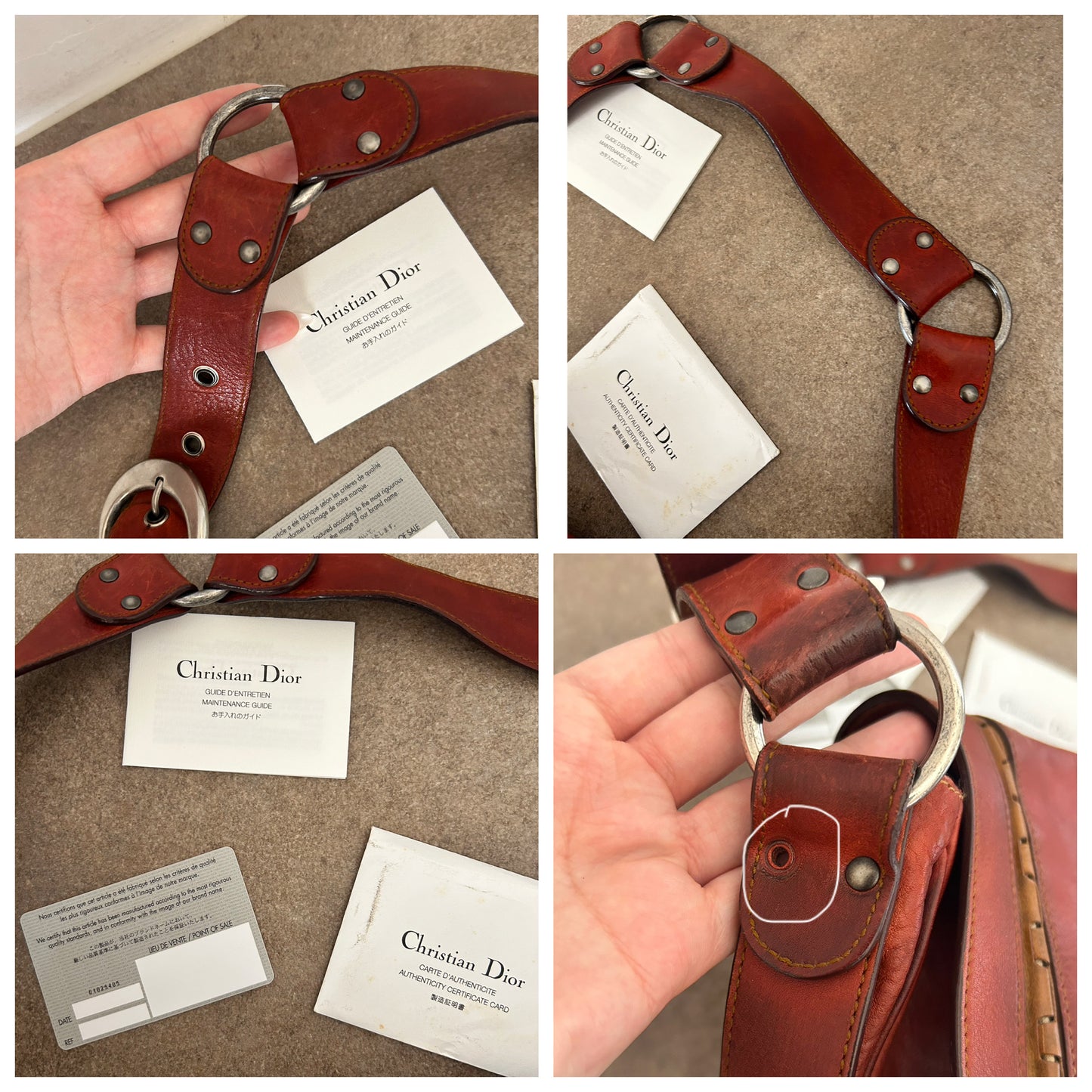 Dior Gaucho vintage in pelle