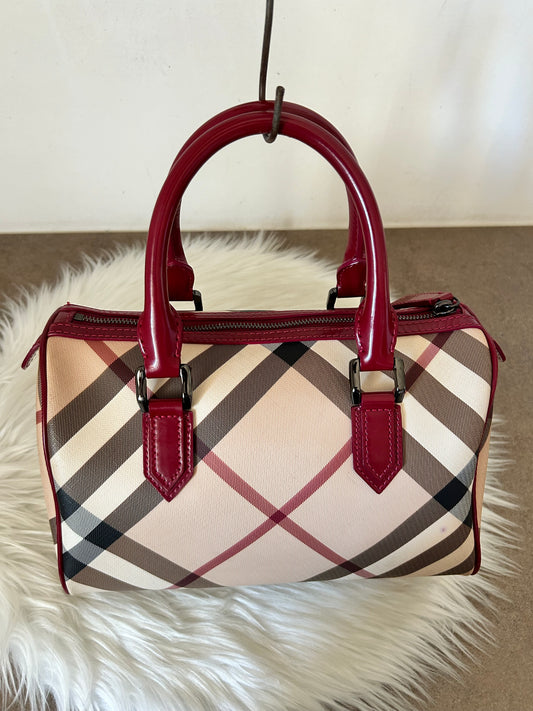 Bauletto Burberry rosso ciliegia