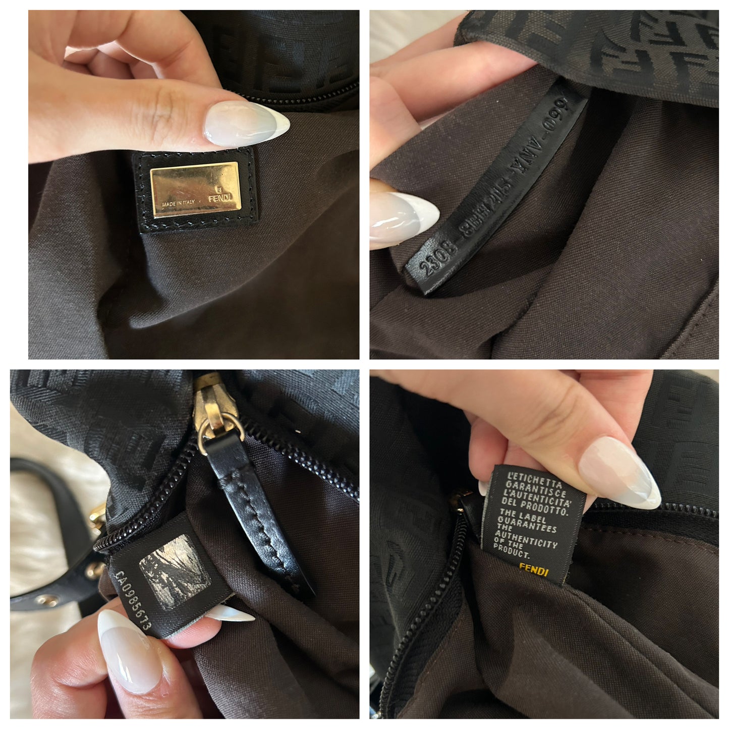 Fendi Roll Bag in monogram zucchino