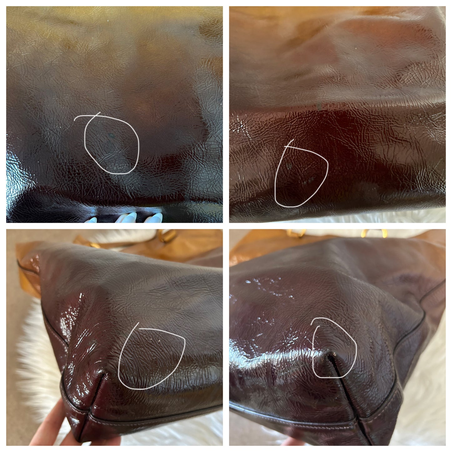 Prada tote bag in vernice