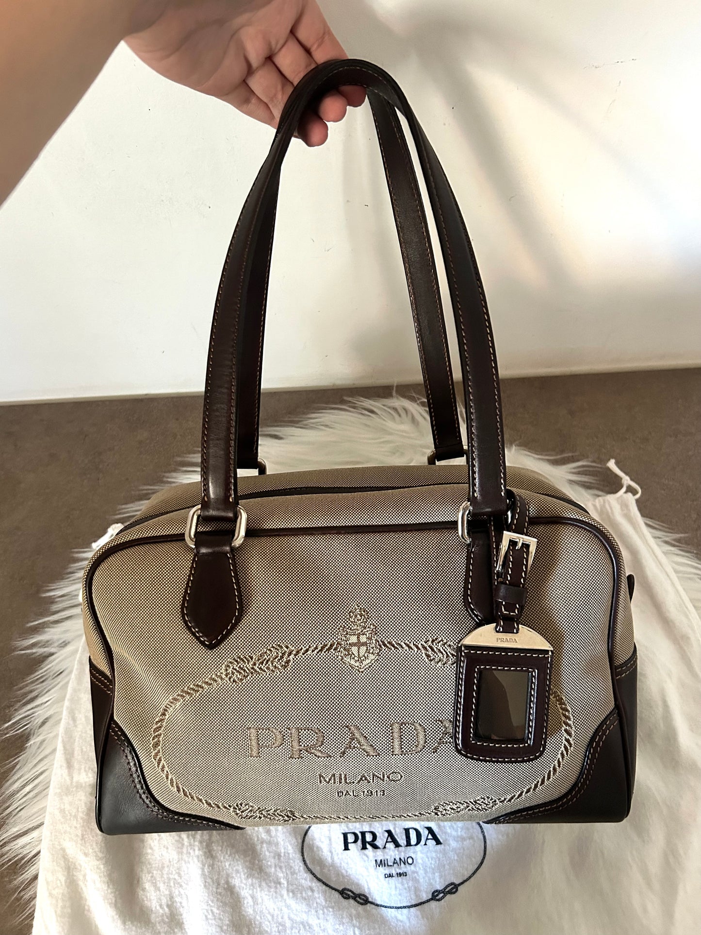 Prada bauletto con dust bag e cartellini