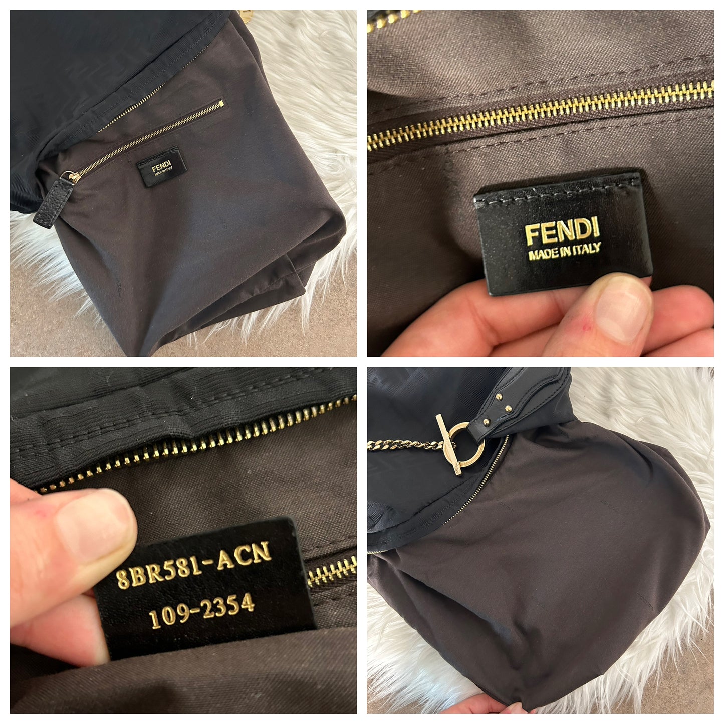 Fendi Croissant zucca nera