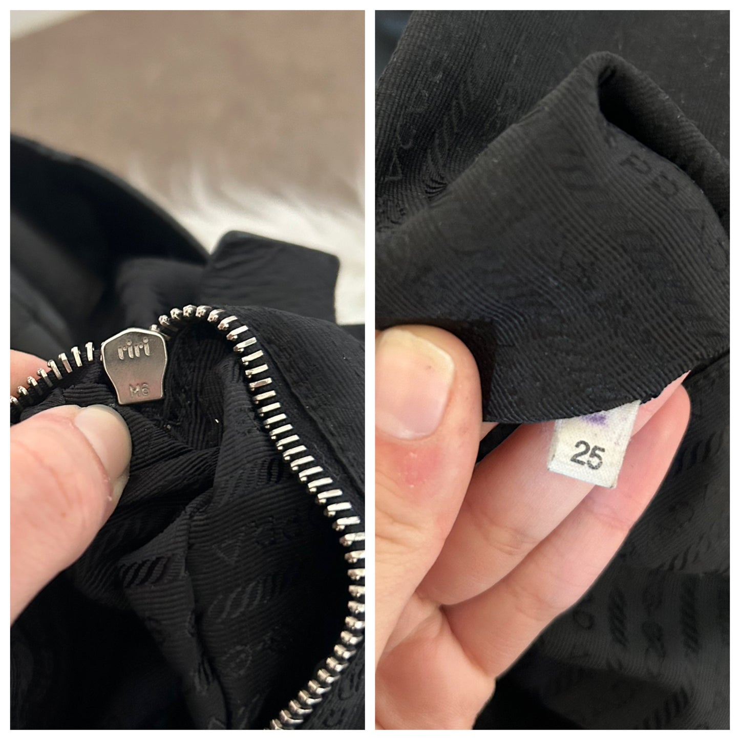 Prada secchiello in pelle nera