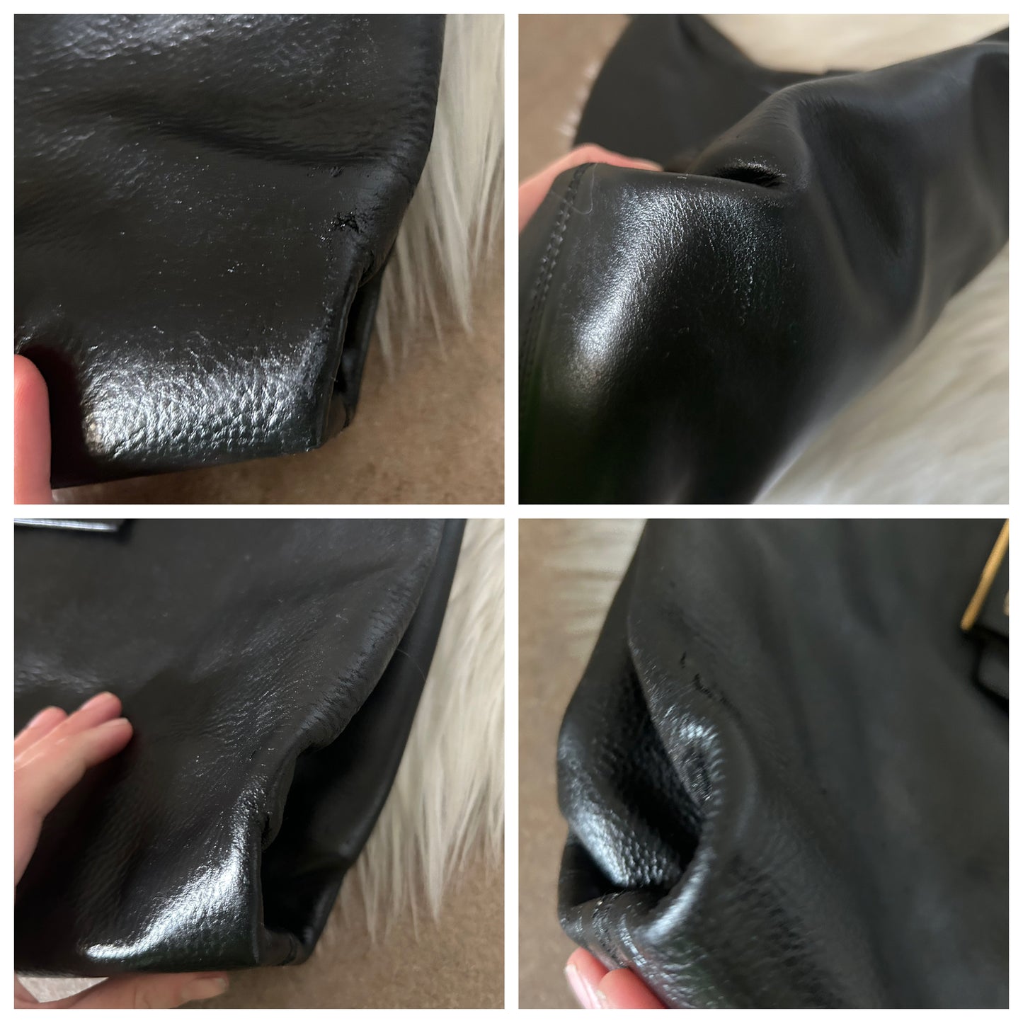 Fendi Croissant in pelle nera