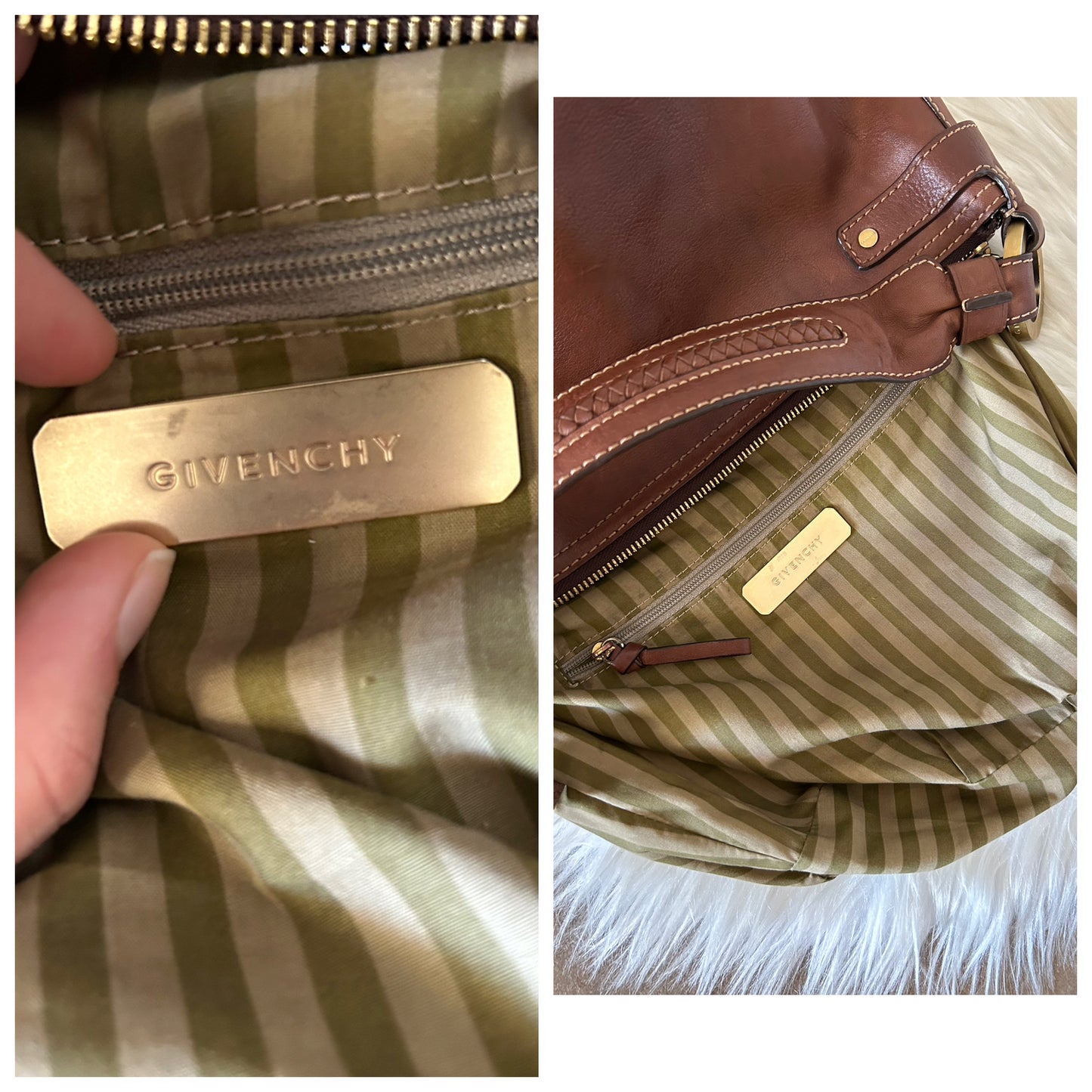 Baguette Givenchy in pelle marrone