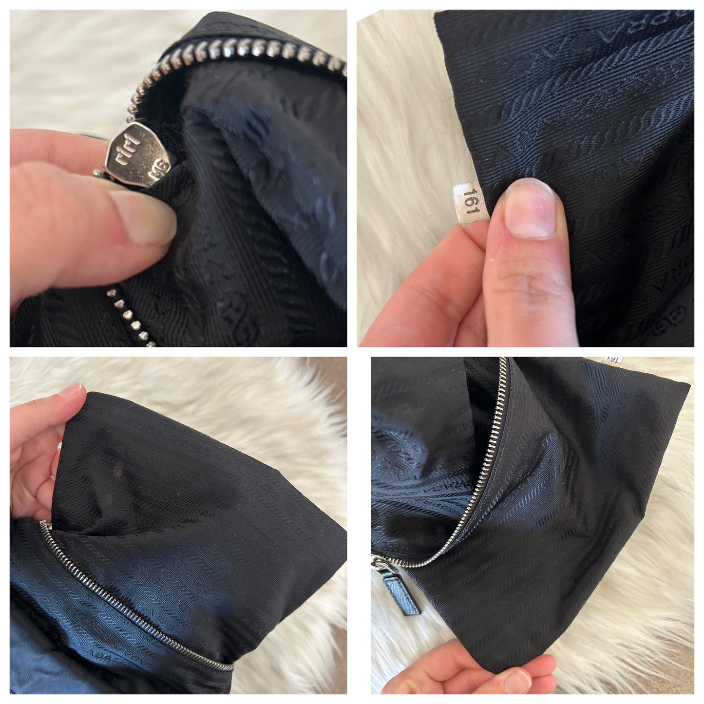 Prada tote in nylon e pelle
