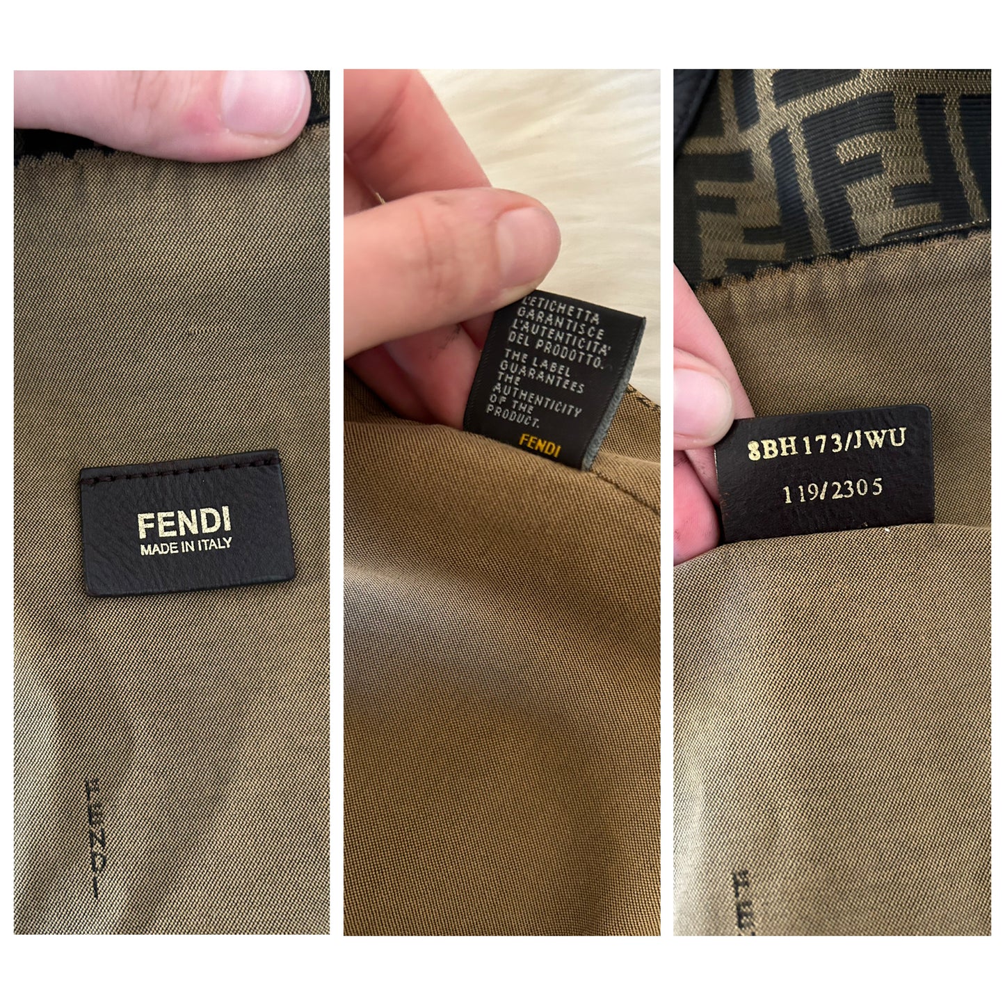 Fendi tote in monogram zucca vintage