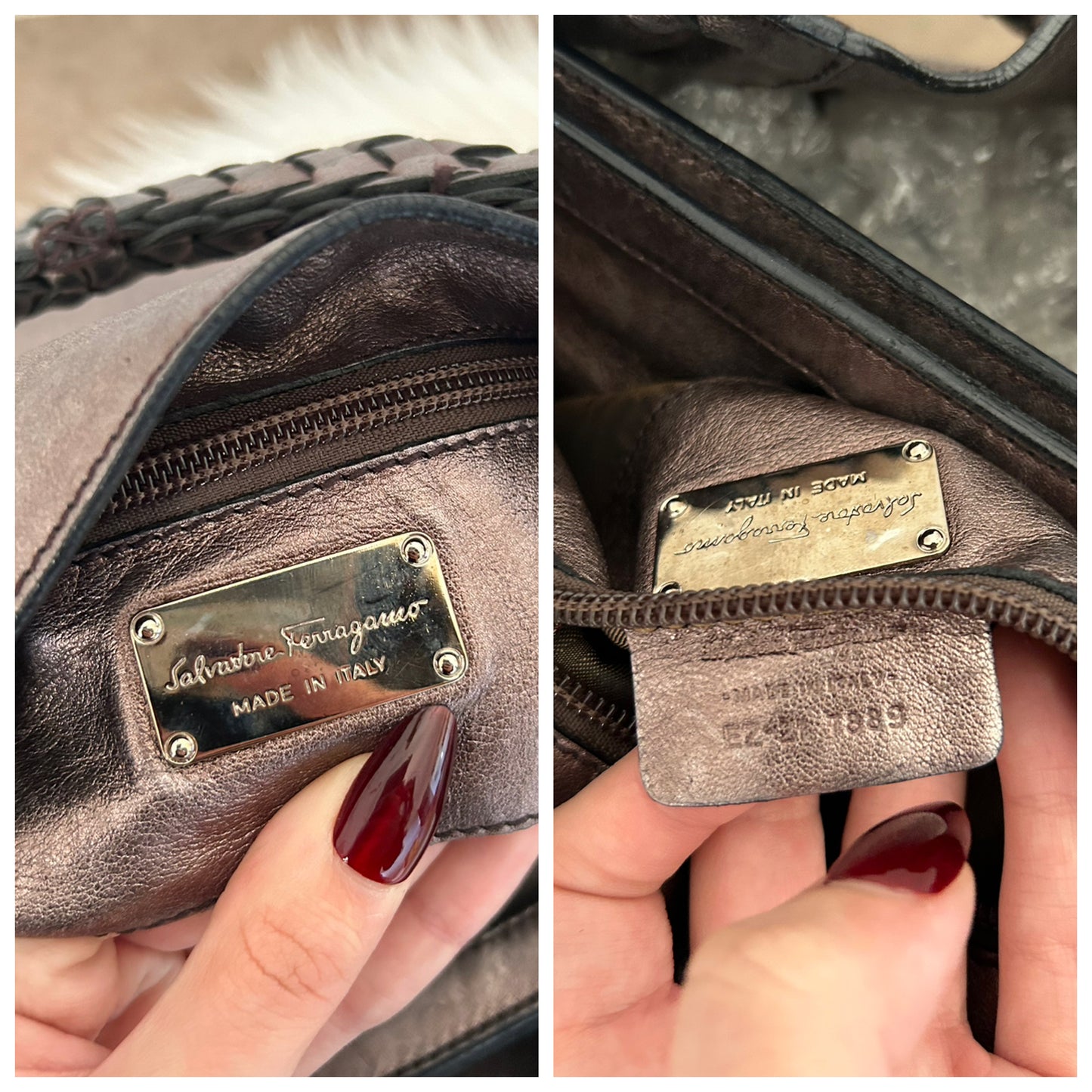 Borsa in pelle Salvatore Ferragamo stile Fendi Spy