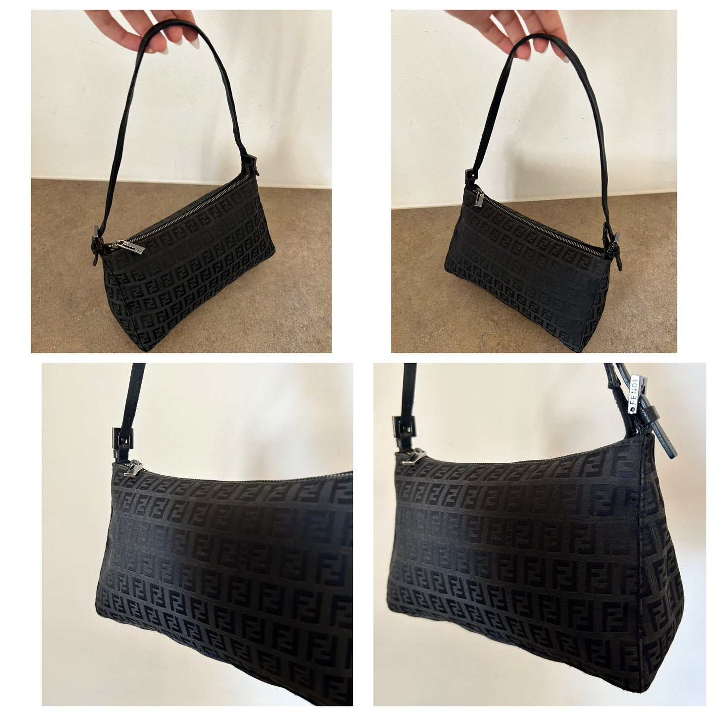 Fendi baguette zucchino nera