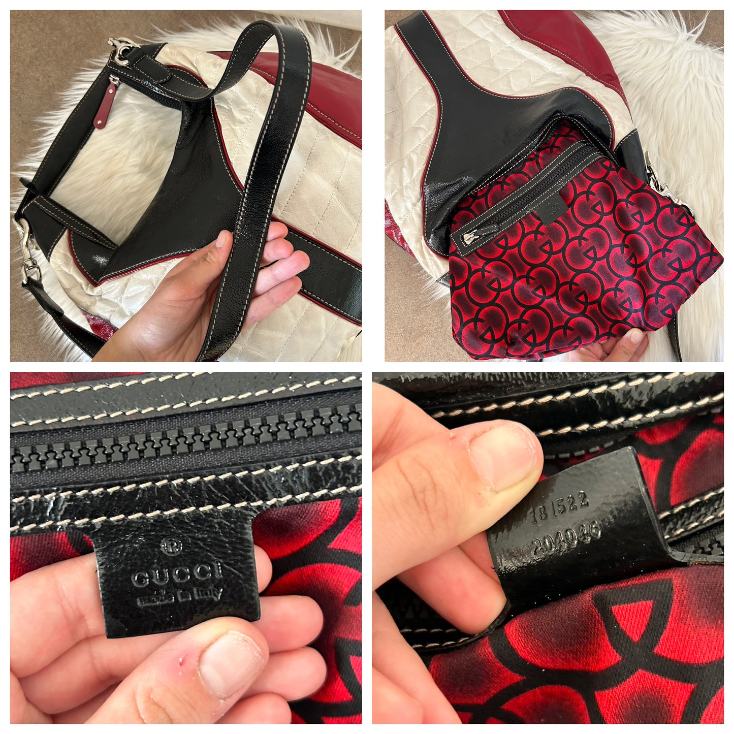 Gucci Snow Glam Hobo in pelle verniciata