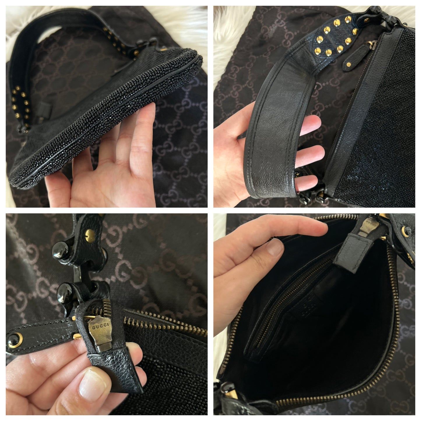 Gucci Pelham con perline e borchie - Pezzo Unico