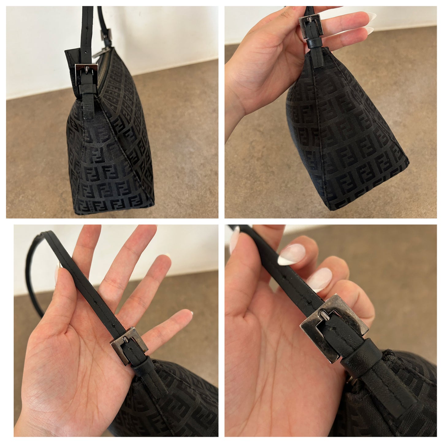 Fendi baguette zucchino nera