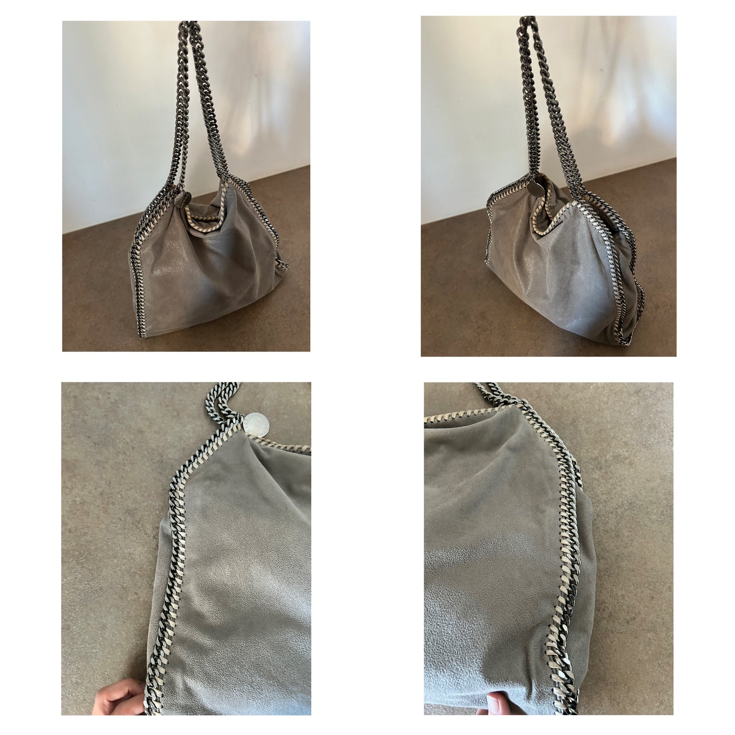 Falabella Stella McCartney double chain grigia