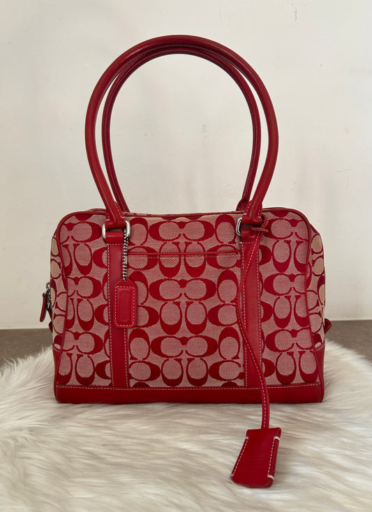 Bauletto Coach vintage rosso