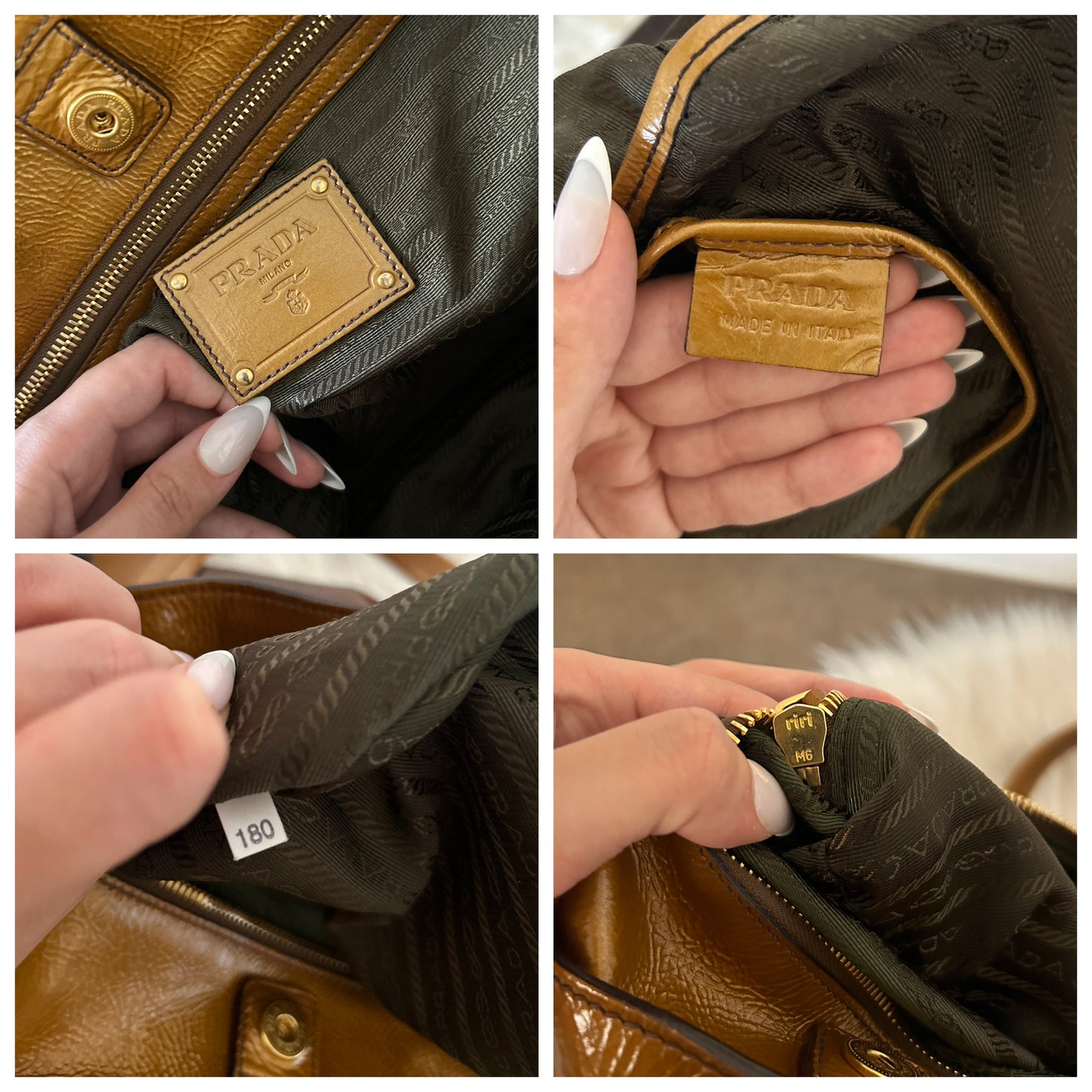 Prada tote bag in vernice