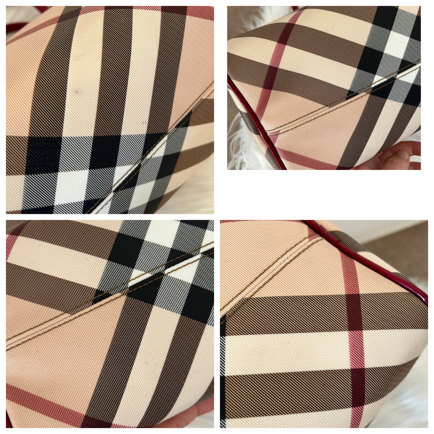 Bauletto Burberry rosso ciliegia