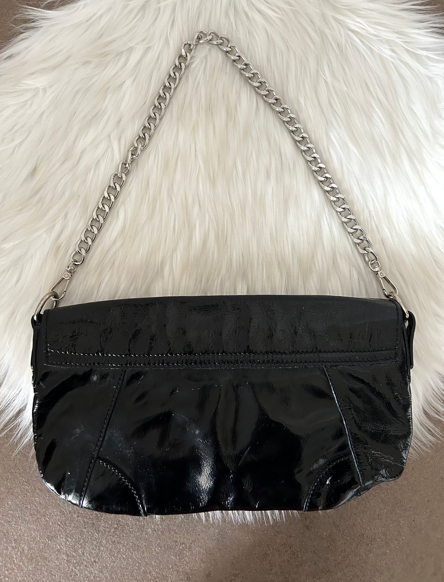 Dolce & Gabbana baguette in vernice nera vintage