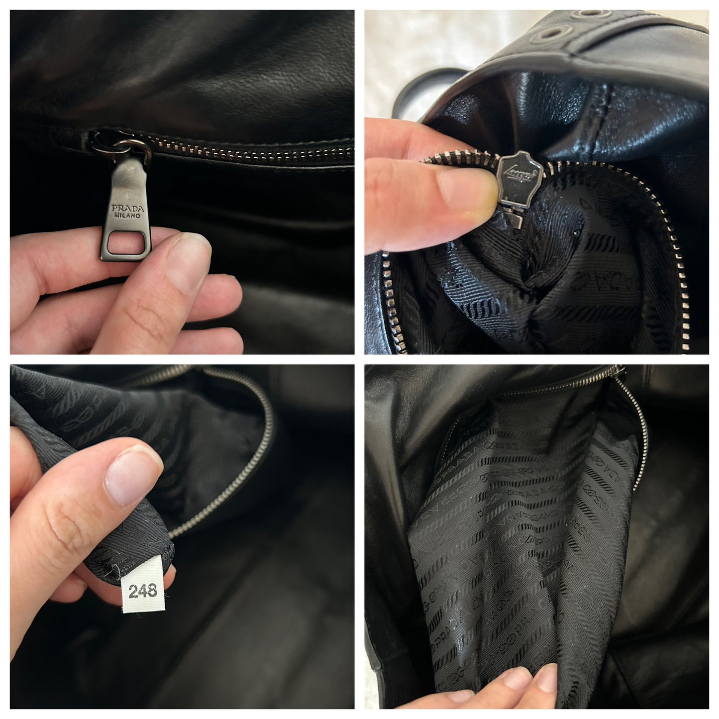 Prada tote in pelle con borchie