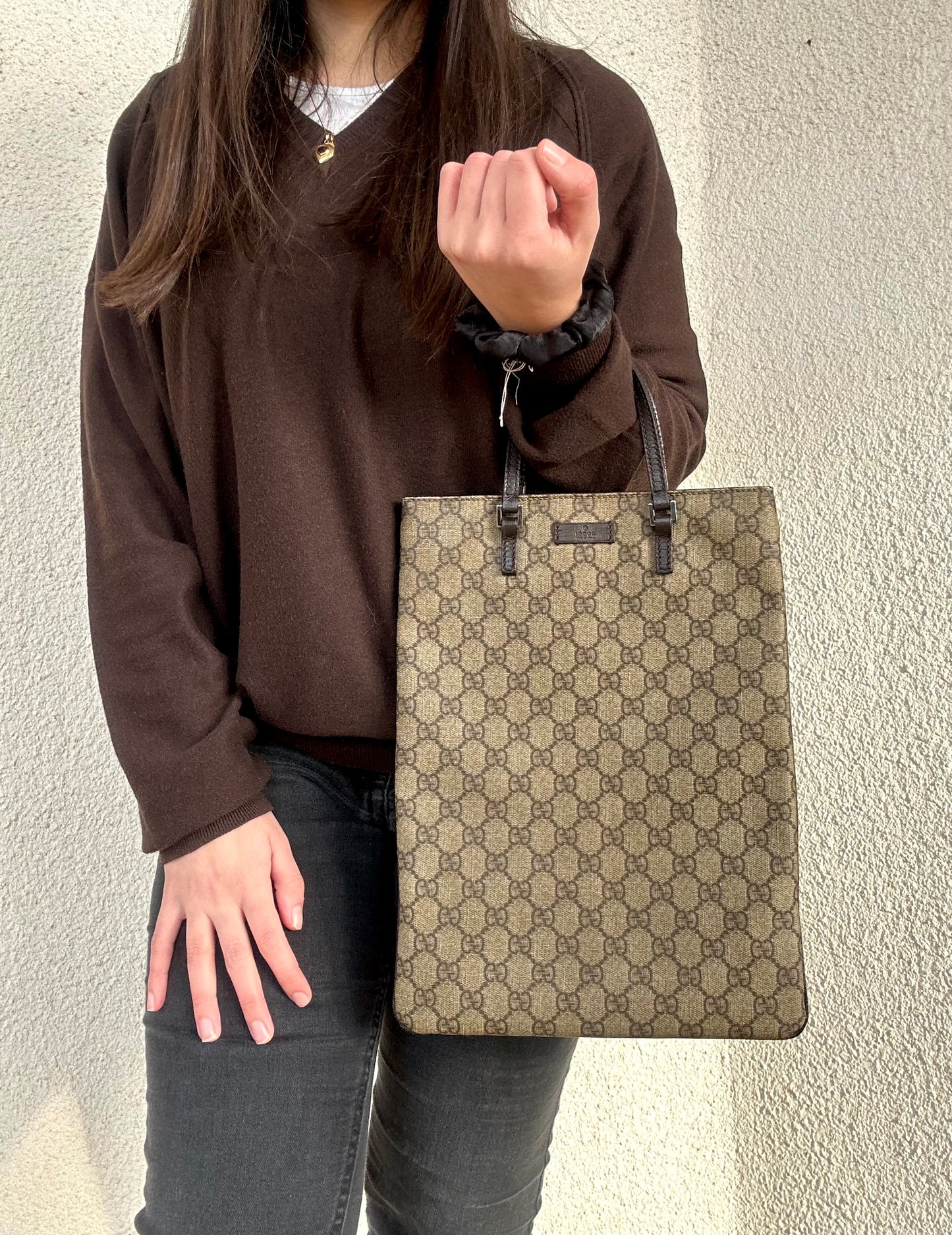 Gucci mini tote in monogram a bustina vintage