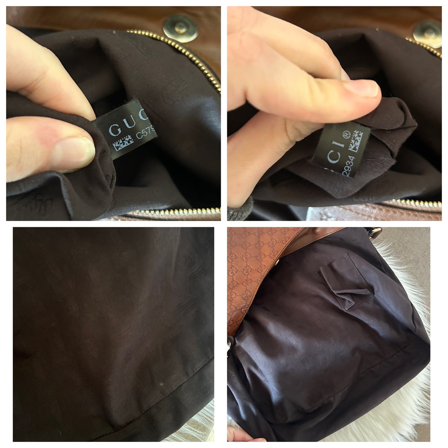 Gucci tote in pelle marrone