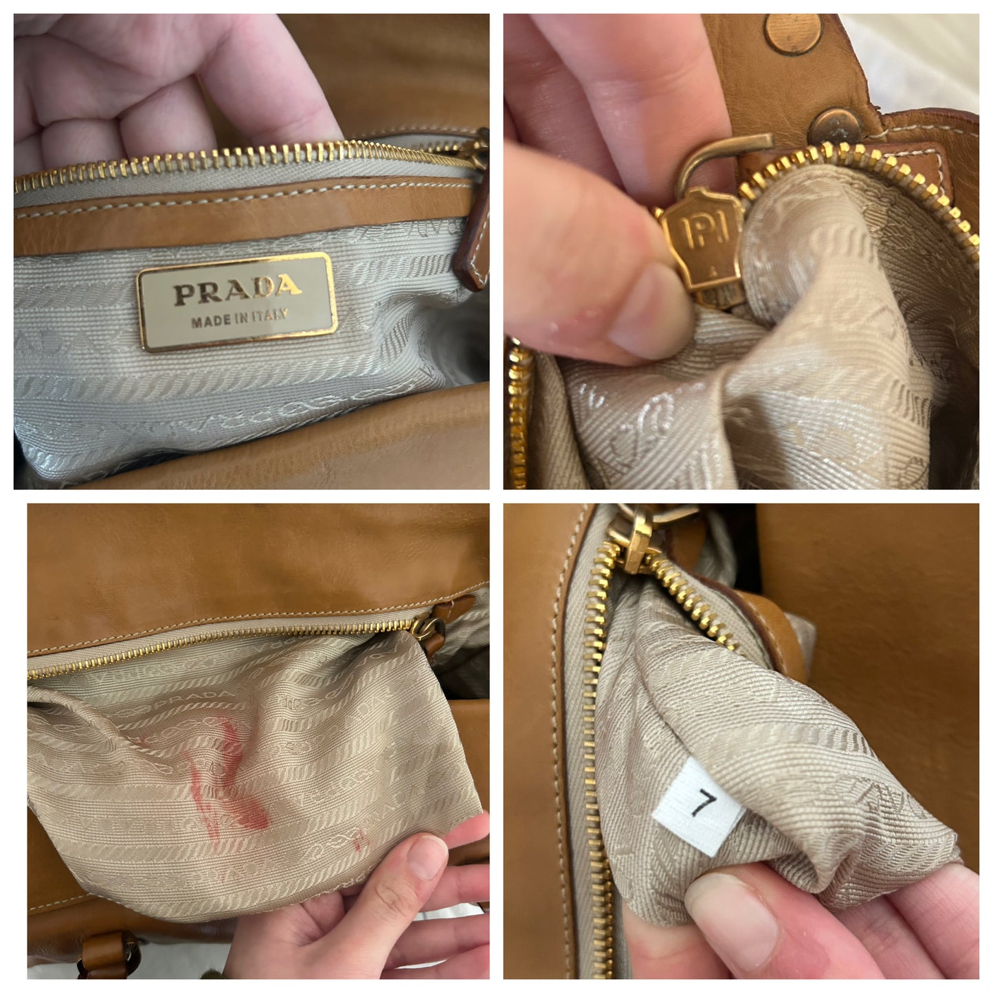 Prada tote in pelle e borchie