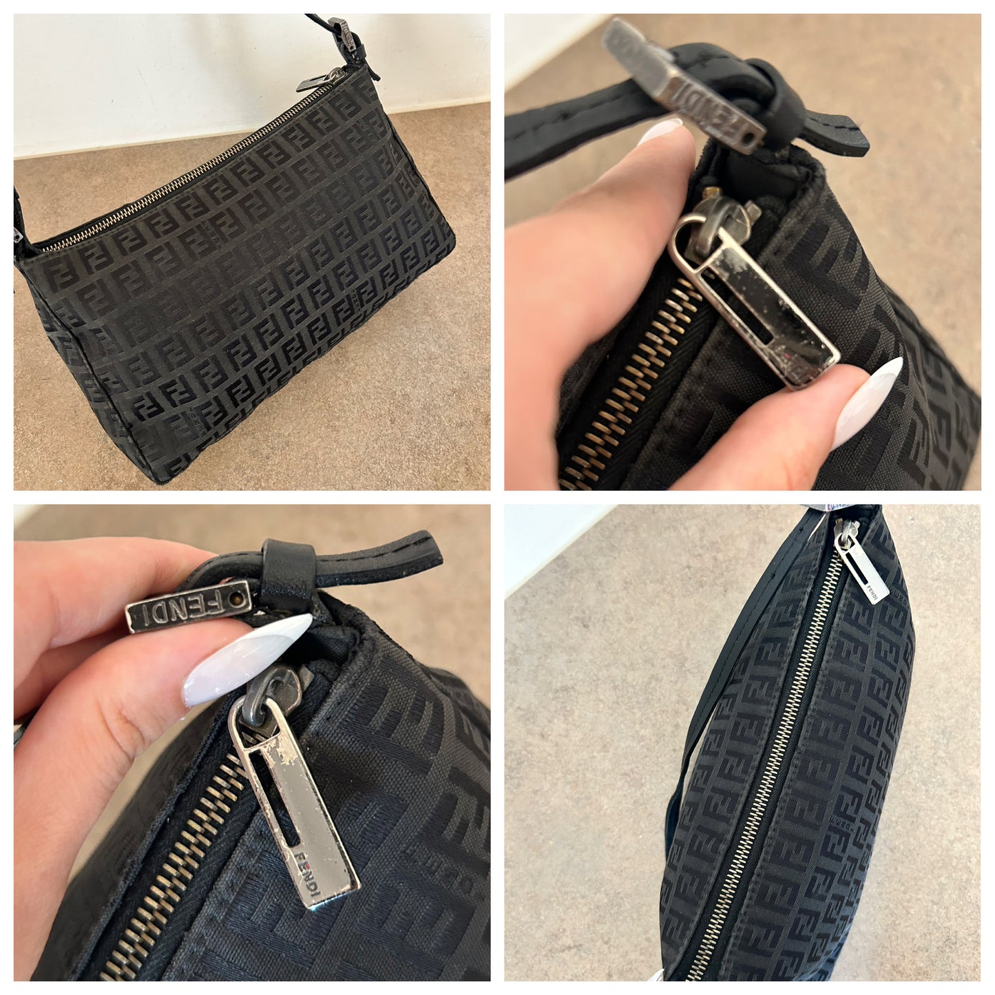 Fendi baguette zucchino nera