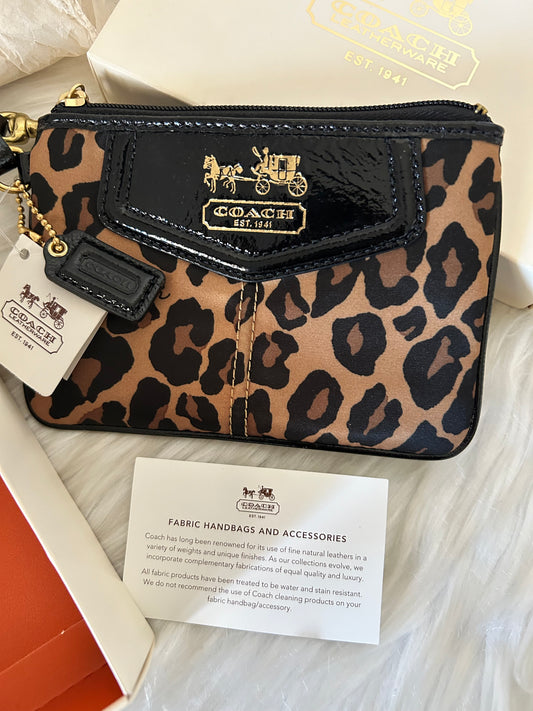 Coach pochette leopardata full set