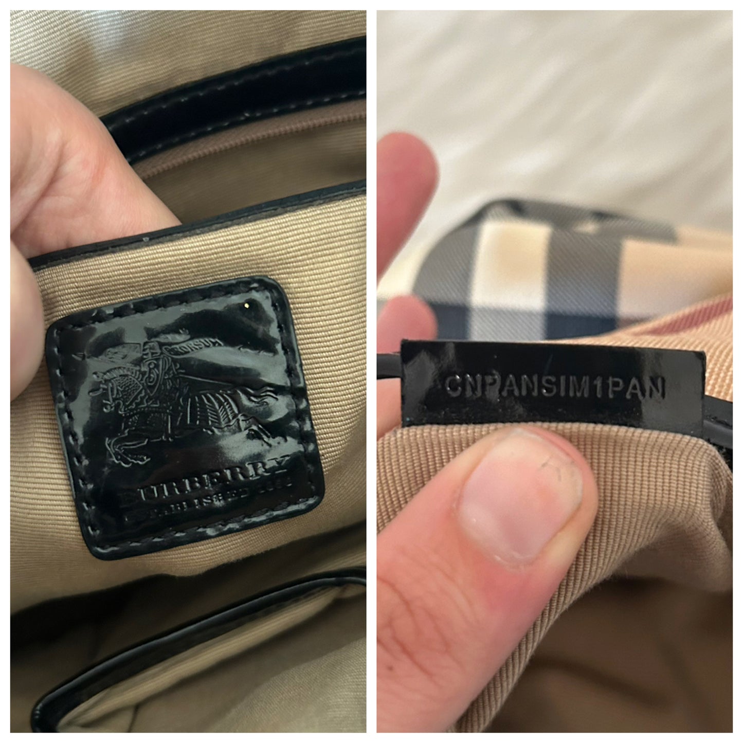 Burberry tote Check