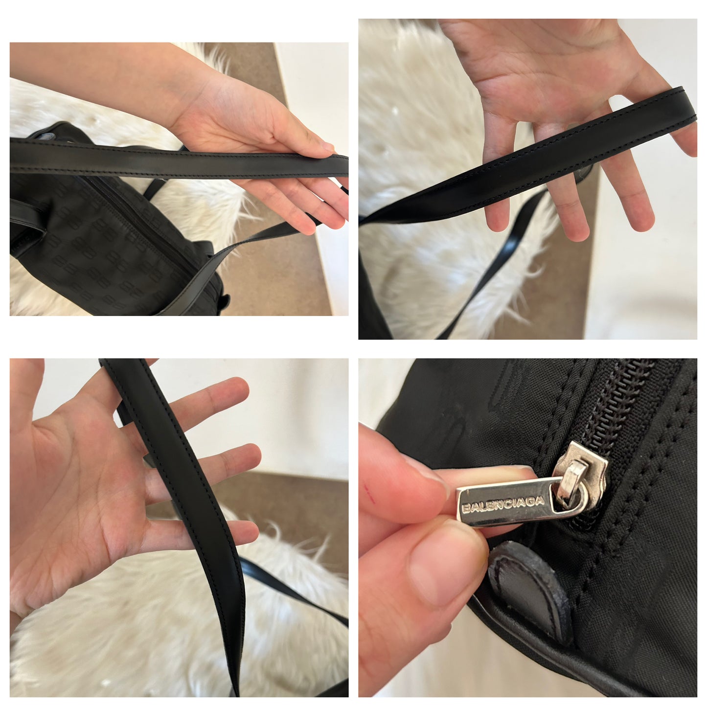Balenciaga borsa a cilindro in monogram