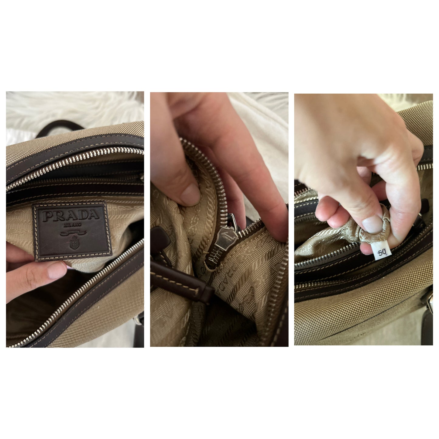 Prada bauletto con dust bag e cartellini