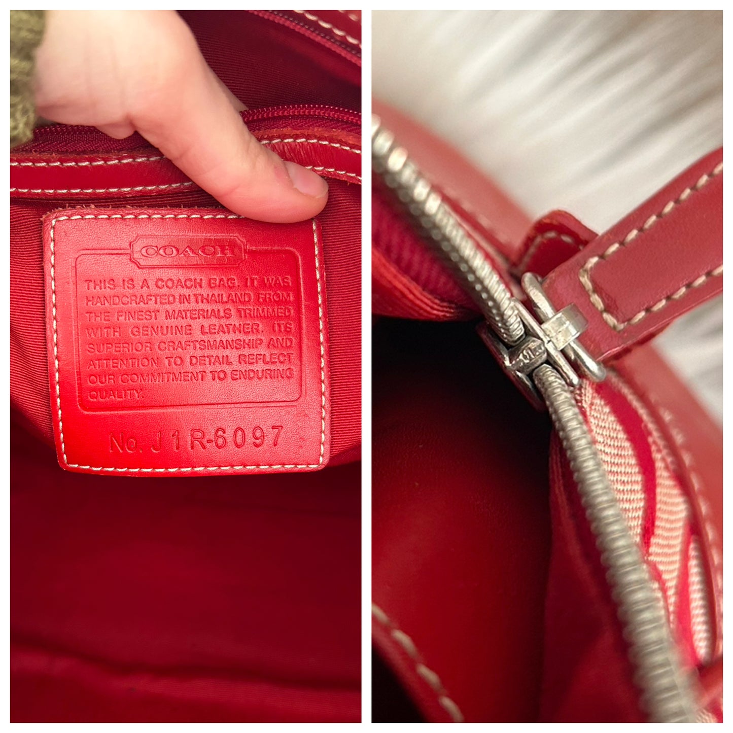 Bauletto Coach vintage rosso