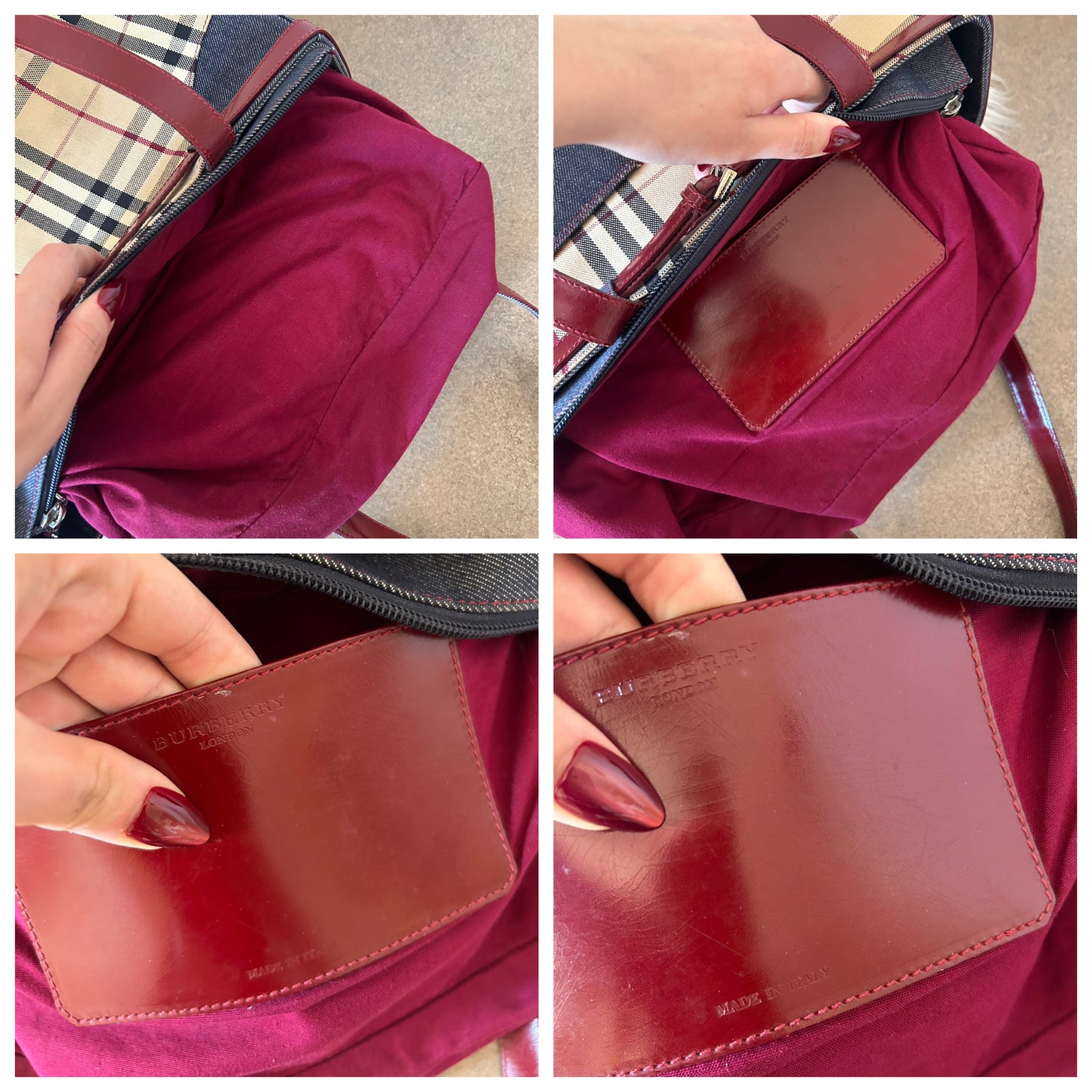 Burberry tote in denim - edizione limitata