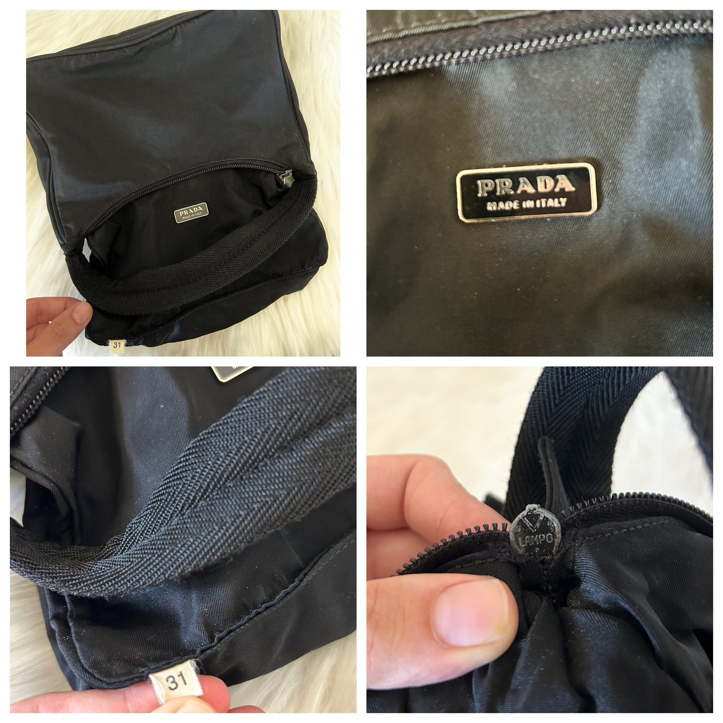 Prada borsetta in nylon nera