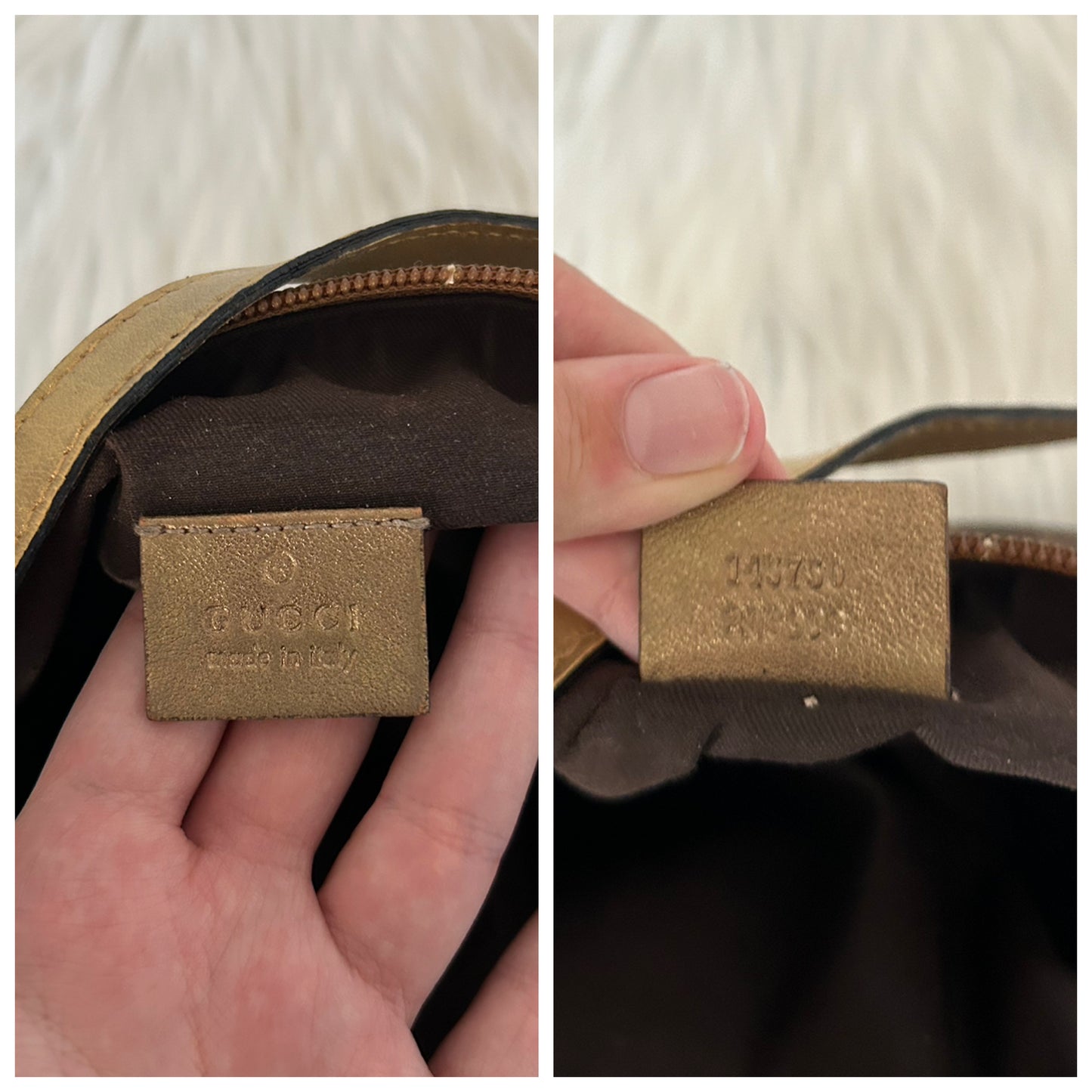 Gucci Abbey pochette dorata