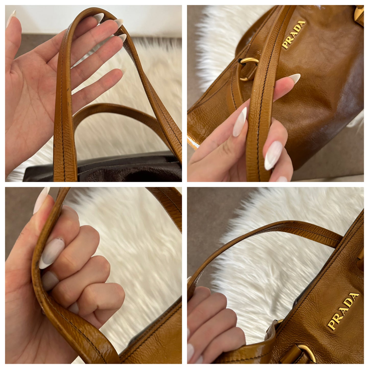 Prada tote bag in vernice