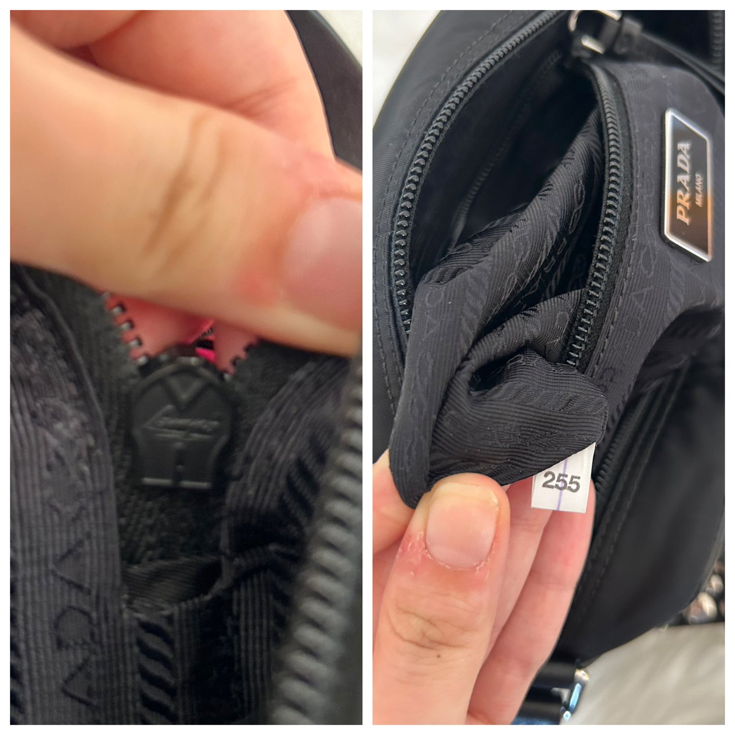 Prada Camera Bag in nylon e pelle con borchie - rarissima