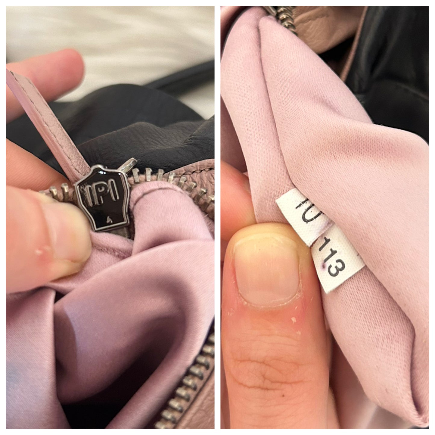 Prada tote in pelle nera di agnello e interni rosa