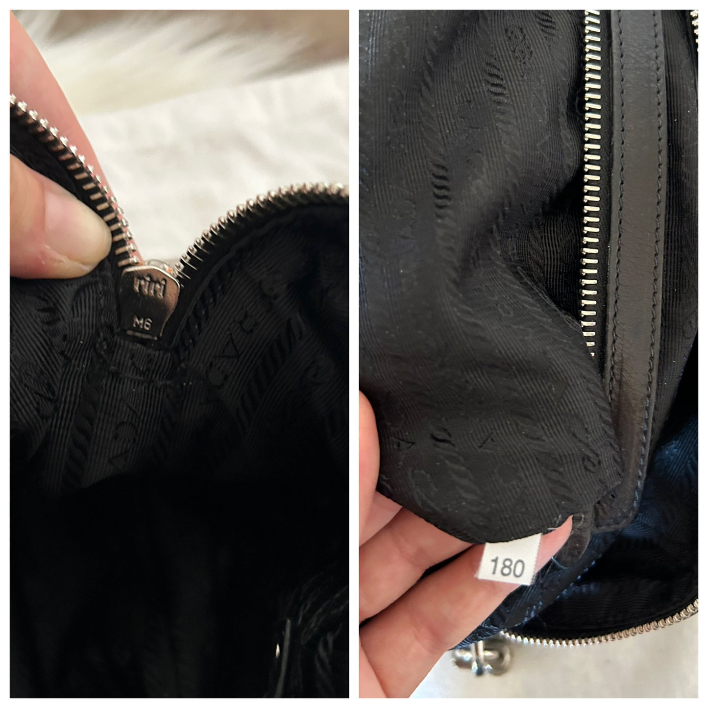 Bauletto Prada in pelle con borchie